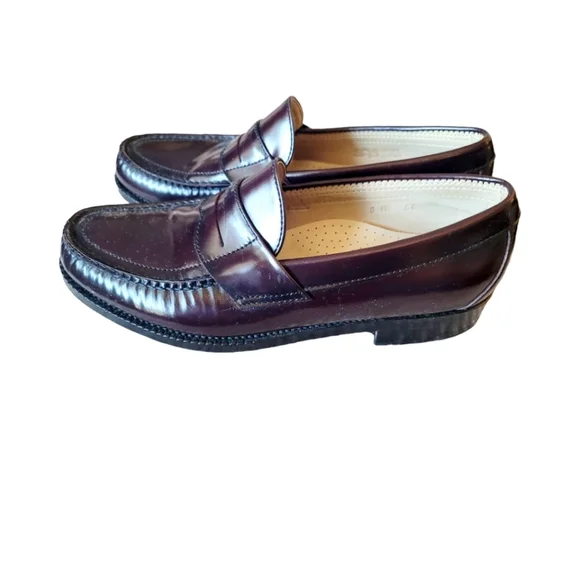 SAS Vintage 1988 Cordovan Leather Penny Loafers New with Original Box Size 8M